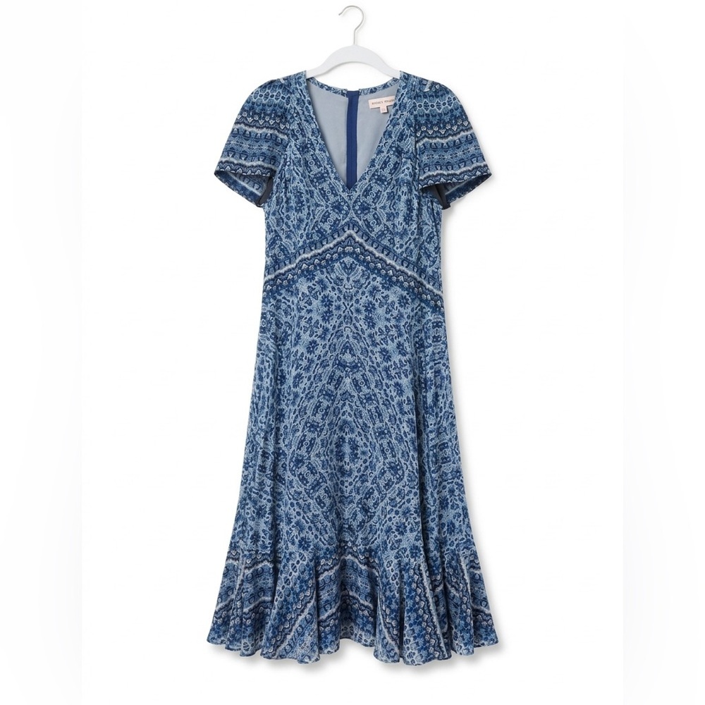 Rebecca Taylor Tangier Paisley Silk Midi Dress | Size 2